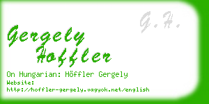 gergely hoffler business card