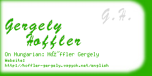 gergely hoffler business card